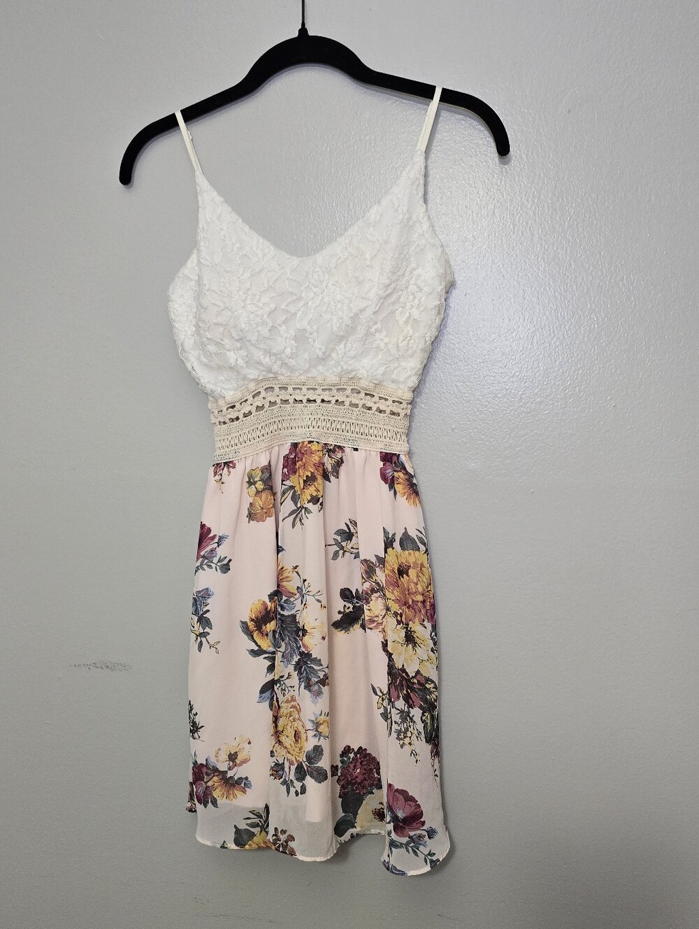 Rue21 Lace Bodice Floral Sundress in Blush Pink